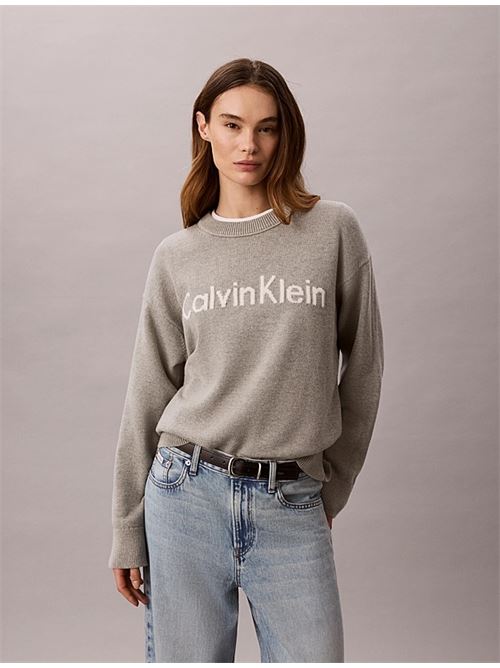 contrast logo ls sweater CALVIN KLEIN JEANS | LV044G313GP7A